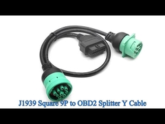 J1939 9 Pin à OBD 2 OBD2 16 Pin Splitter Y Cable 9Pin Splitter Harness de fil pour le GPS du camion