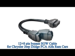 12 8 épingles Jeep Compass OBD Car Cable 12 + 8 épingles Survol de la passerelle de sécurité SGW harnais de fil