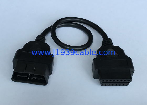 Mâle 24V de Pin J1962 d'OBD2 OBDII 16 à l'extension femelle autour du câble