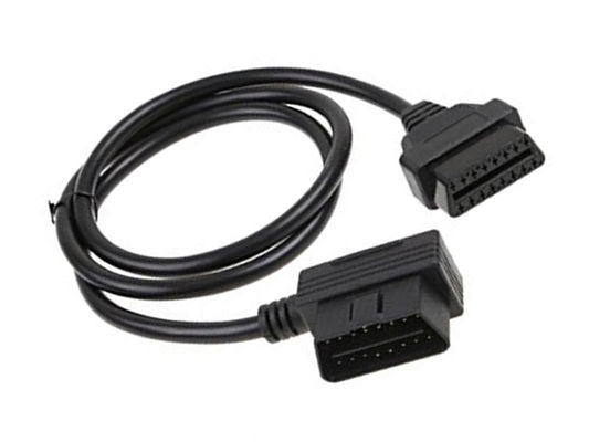 Mâle à angle droit d'OBD OBD-II J1962 à l'extension femelle autour du câble