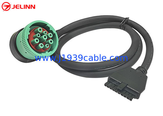PT30 Cable de dispositif ELD 9 broches J1939 Cable pour dispositif électronique d'exploitation forestière