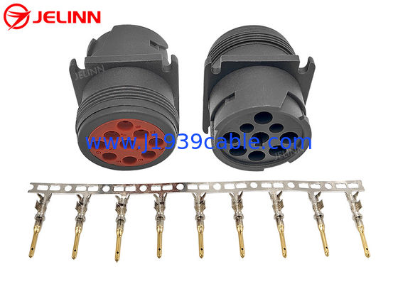 Connecteur de prise masculine de Pin J1939 d'Allemand 9 de type 1 avec 9 PCS de goupilles