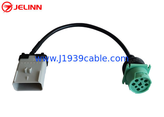 RP1226 câble femelle de camion de Pin J1939 de Pin Male To Green Type 2 SAE Deutsch 9 du gris 14