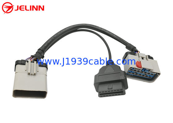 RP1226 câble femelle du diviseur Y de femelle de Pin Male To RP1226 du gris 14 et 16 de Pin OBD2 OBDII