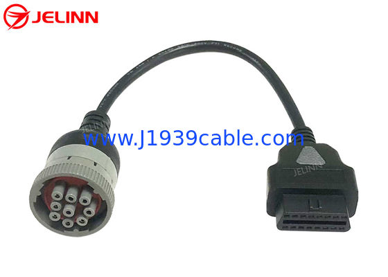 Cable gris CAT 9 épingle à OBD 2 OBD2 16 épingles pour Caterpillar