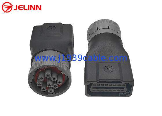 CAT gris J1939 9 épingle à OBD 2 OBD2 16 épingle adaptateur pour excavateur Caterpillar