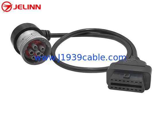 Angle droit J1708 6 connecteur à broche à câble OBD 2 connecteur pour dispositifs de diagnostic ou de suivi