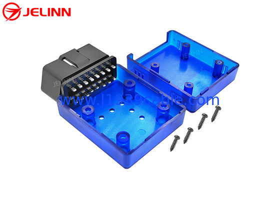 Emballage OBD 2 boîtier en plastique OBD2 coque avec connecteur à broche droite