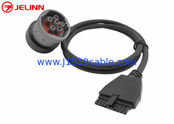 PT30 Cable de dispositif ELD à 6 broches J1939 Cable pour dispositif électronique d'exploitation forestière
