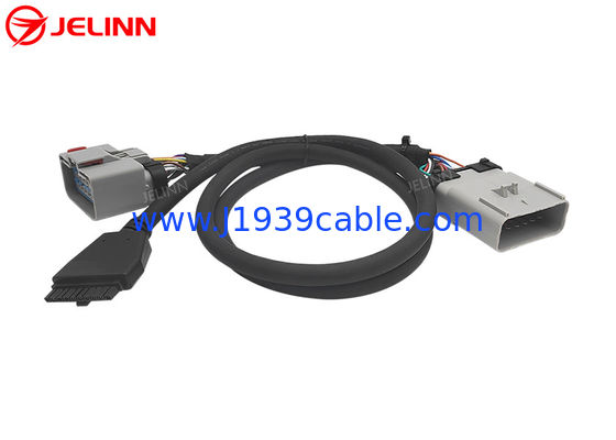 PT30 Cable de dispositif ELD 14Pin RP1226 Y Cable pour dispositif électronique d'exploitation forestière camions lourds en Amérique du Nord